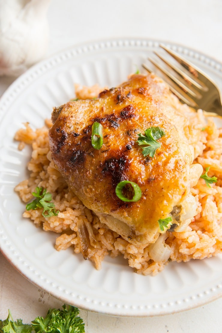 Instant Pot Spanish Rice with Chicken is a flavorful, delicious meal of tender chicken and perfectly cooked flavorful rice. Perfect for meal prep or any night of the week