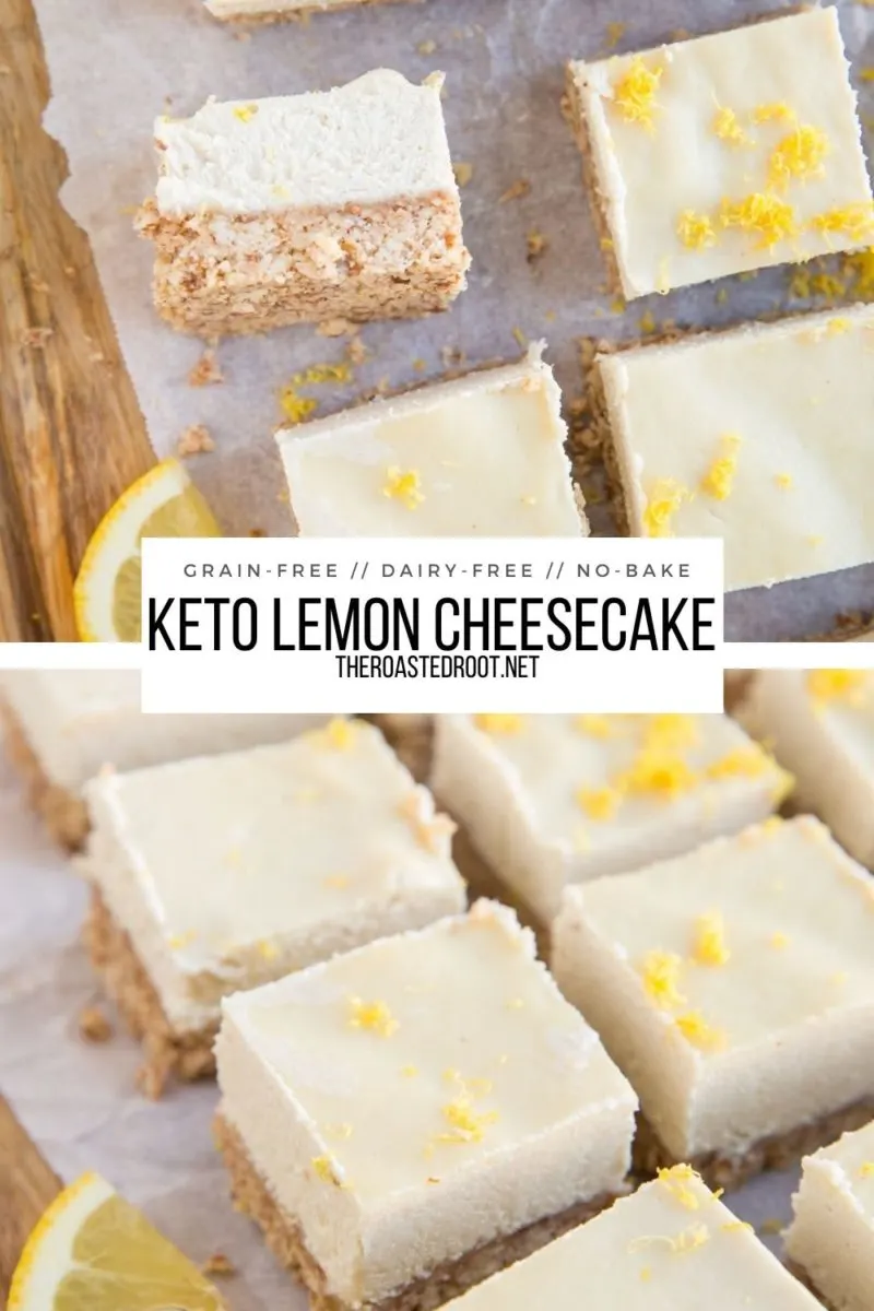 Keto Lemon Cheesecake Bars - dairy-free, sugar-free, grain-free, and absolutely delicious! A zesty sugar-free dessert recipe perfect for sharing