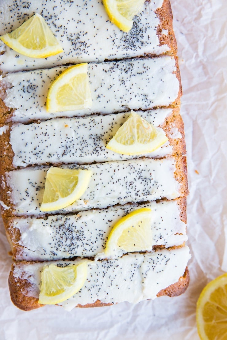 Keto Lemon Poppy Seed Bread - grain-free, dairy-free, sugar-free bread recipe