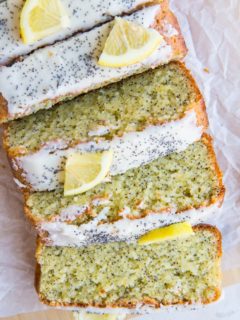 Keto Lemon Poppy Seed Bread (dairy-free, grain-free, sugar-free) - moist delicious, zesty bread recipe perfect for breakfast or snack