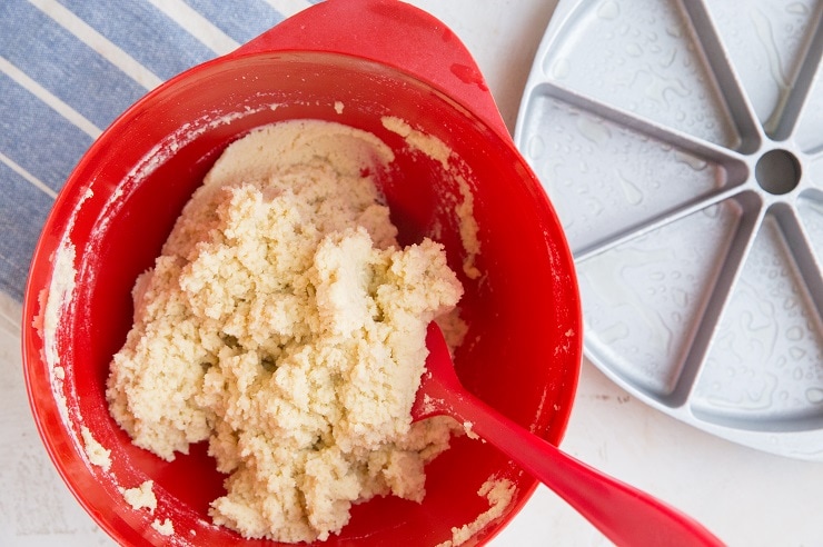 Stir the dry ingredients into the bowl with the wet until combined