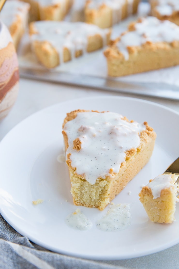 Low-Carb Vanilla Bean Scones made grain-free, dairy-free, and sugar-free