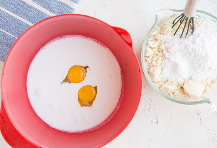 Mix the wet ingredients together in a mixing bowl