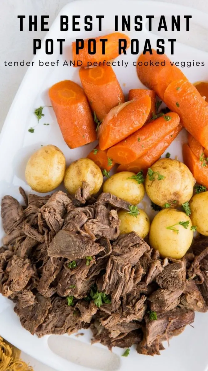 The BEST Instant Pot Pot Roast Recipe - perfectly tender beef and amazing vegetables. Easy to prepare, and perfect for serving any night of the week
