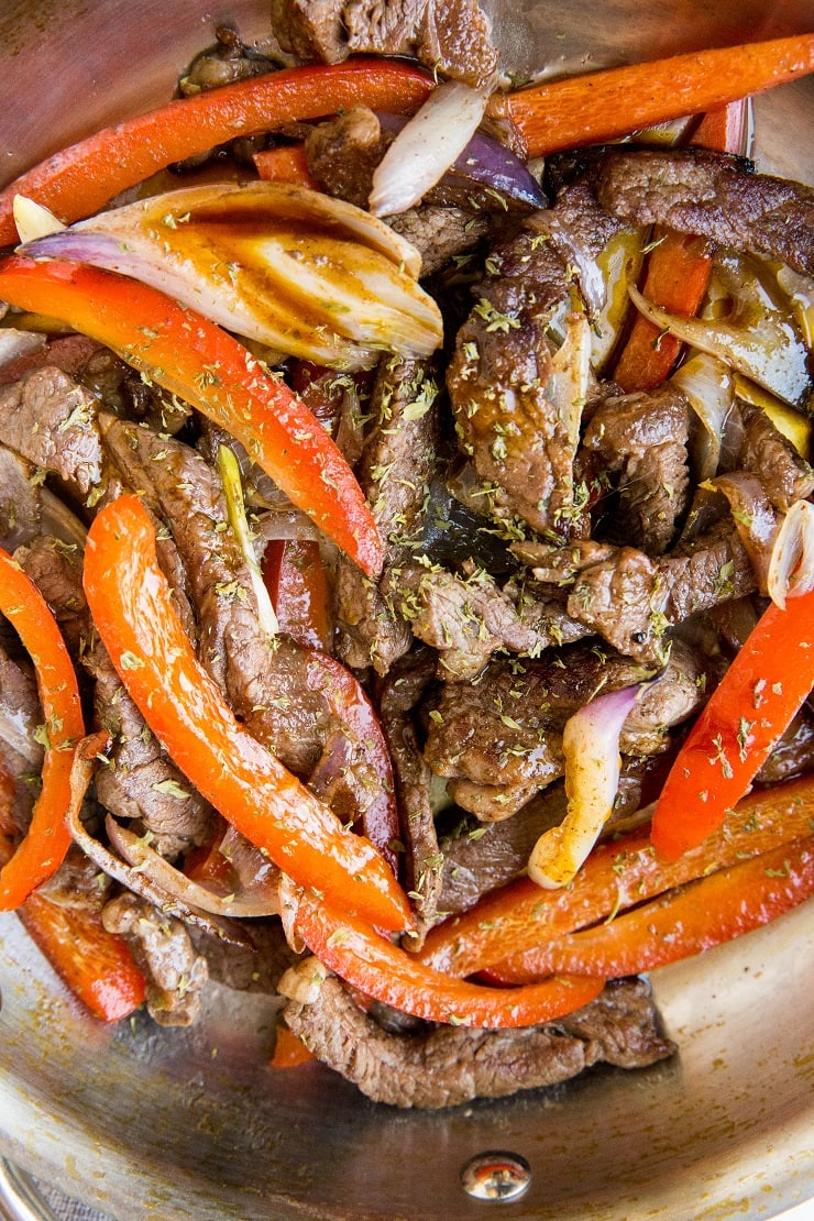 Quick and Easy Teriyaki Steak with peppers and onions - a super easy weeknight dinner recipe