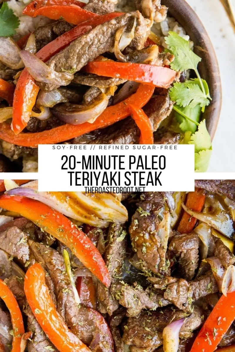 Paleo Teriyaki Steak made in just 20 minutes! So quick, easy, and delicious!