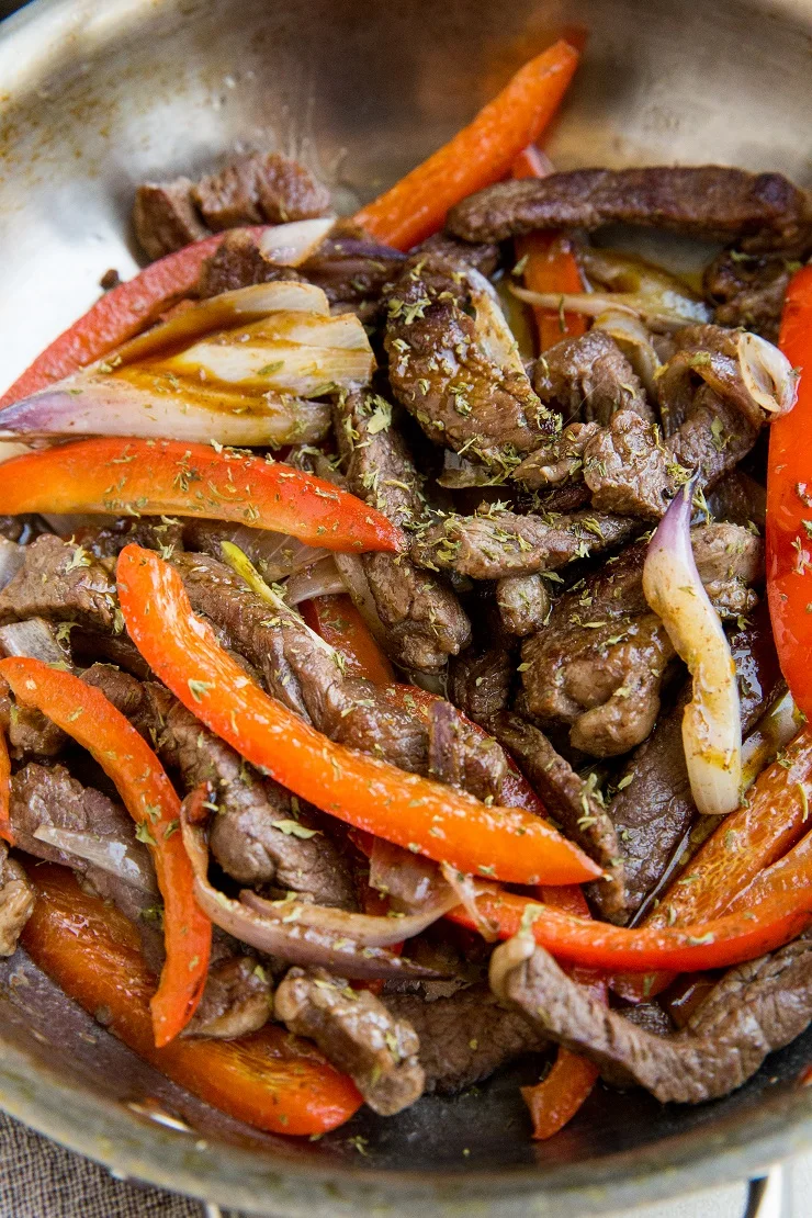 Quick and Easy Teriyaki Steak with peppers and onions - a super easy weeknight dinner recipe