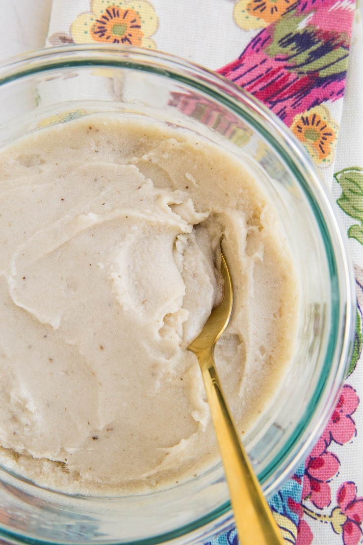 1-Ingredient Nice Cream - paleo, vegan, no churn, no ice cream maker necessary!