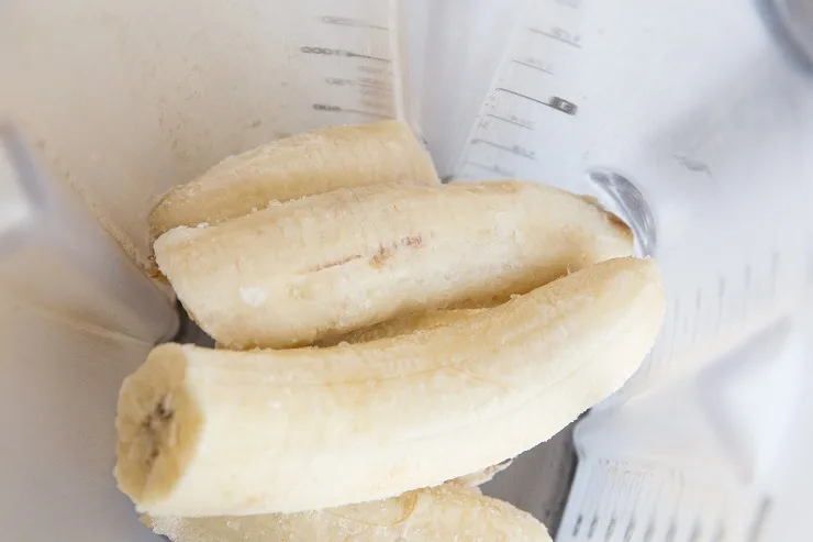 Add bananas to your blender