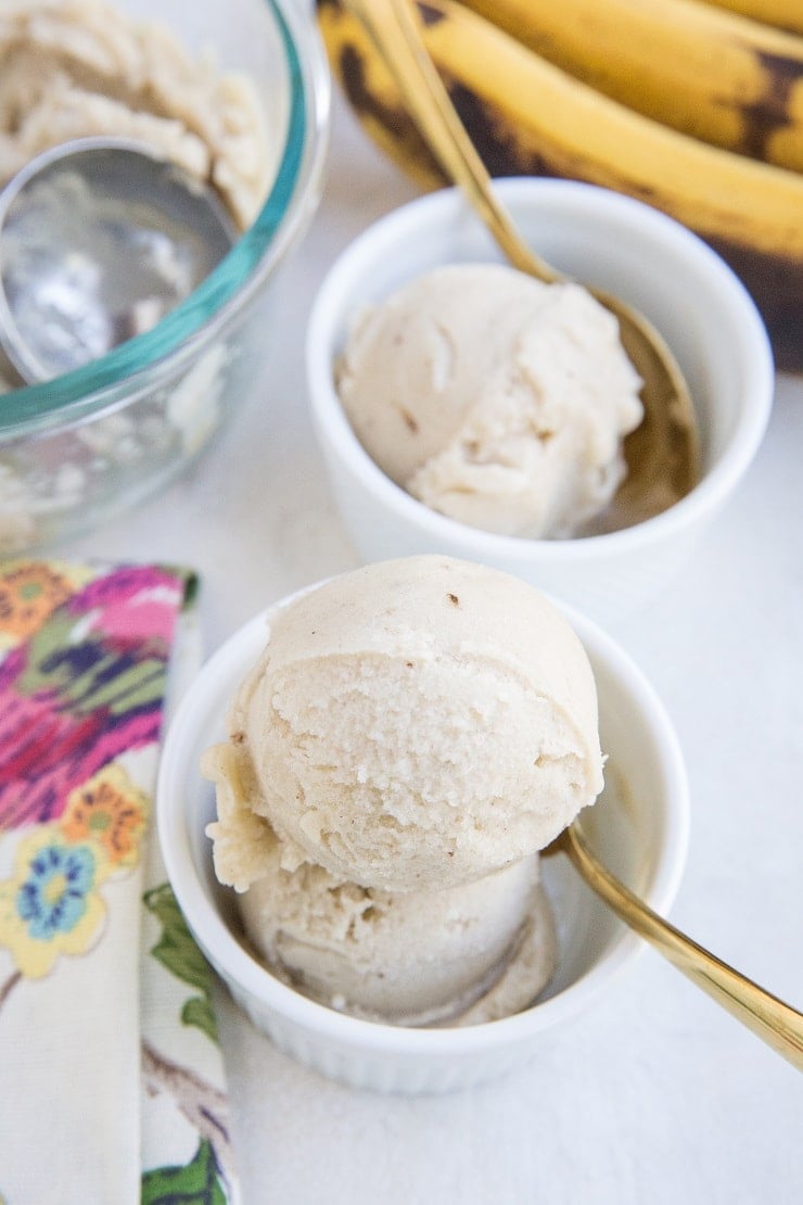 1-Ingredient Nice Cream. The easiest ice cream recipe on the face of the planet! All you need is bananas and a high-powered blender or food processor to make this happen. Vegan, paleo, delicious!