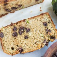 The BEST Almond Flour Zucchini Bread - grain-free, dairy-free, refined sugar-free, INSANELY moist and fluffy. Bake a loaf of this chocolate chip studded bliss every week!