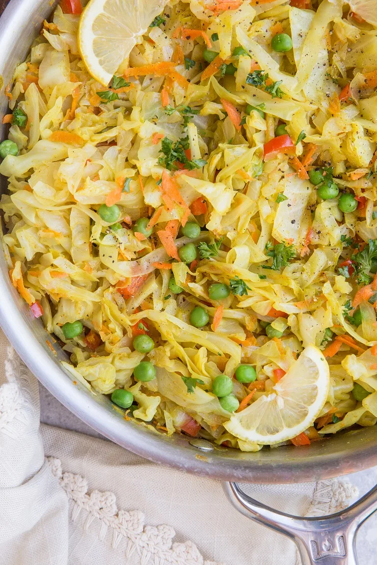 Easy Sauteed Cabbage with Thai flavors infused right in! Curry powder and coconut milk liven up this cabbage recipe to a whole new level!