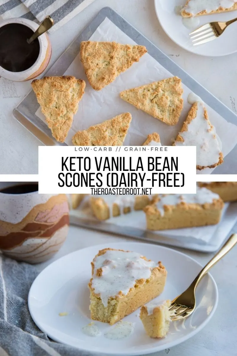 7-Ingredient Keto Vanilla Bean Scones made grain-free, dairy-free and delicious!