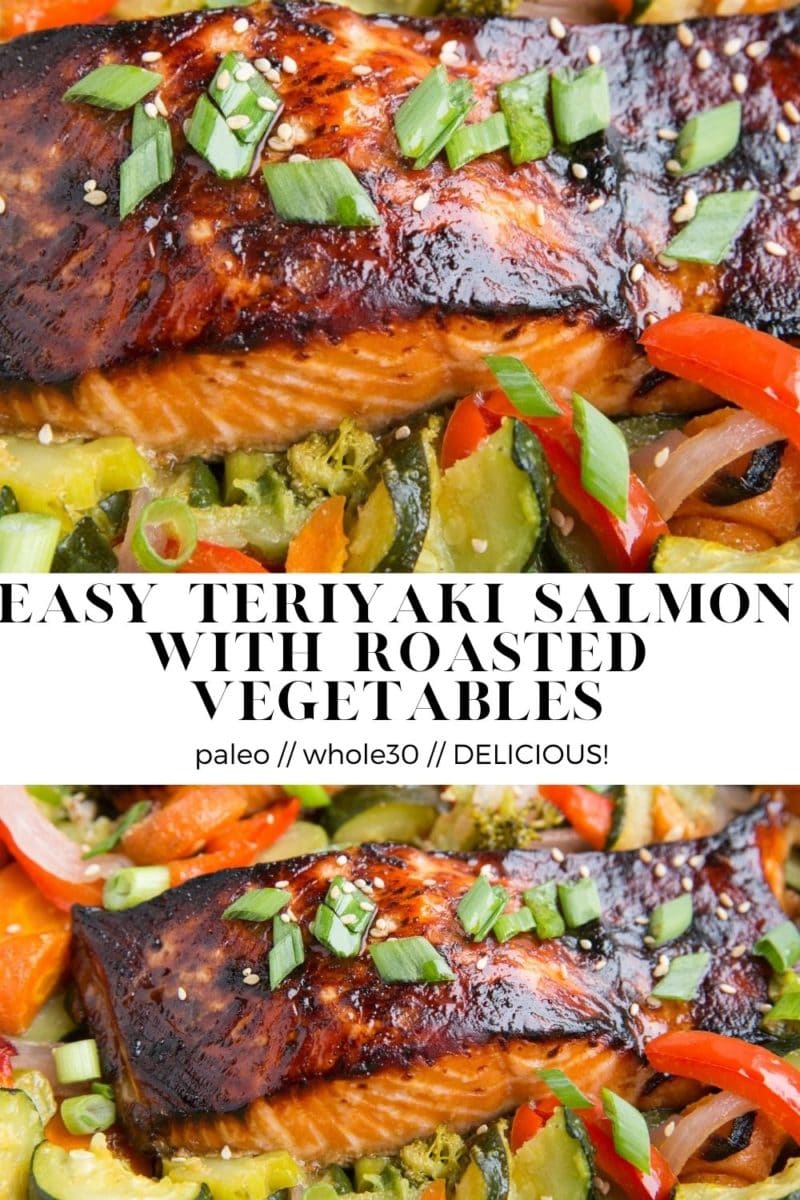 Easy Teriyaki Salmon Recipe - paleo, whole30, absolutely delicious! This quick dinner recipe comes together in a flash and is amazing for meal prep.