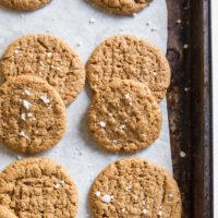 Flourless Almond Butter Cookies made with 4 basic ingredients - grain-free, dairy-free, paleo and easy to make!