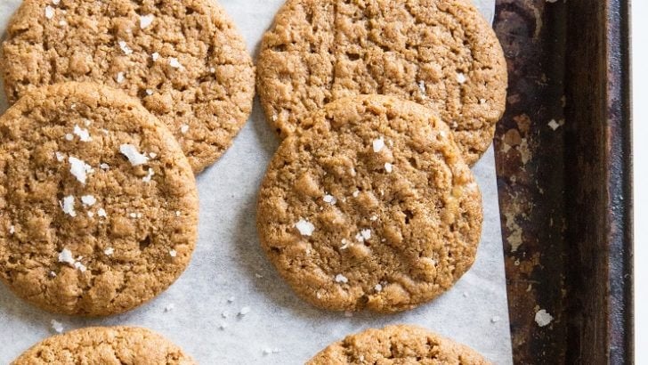 Flourless Almond Butter Cookies made with 4 basic ingredients - grain-free, dairy-free, paleo and easy to make!