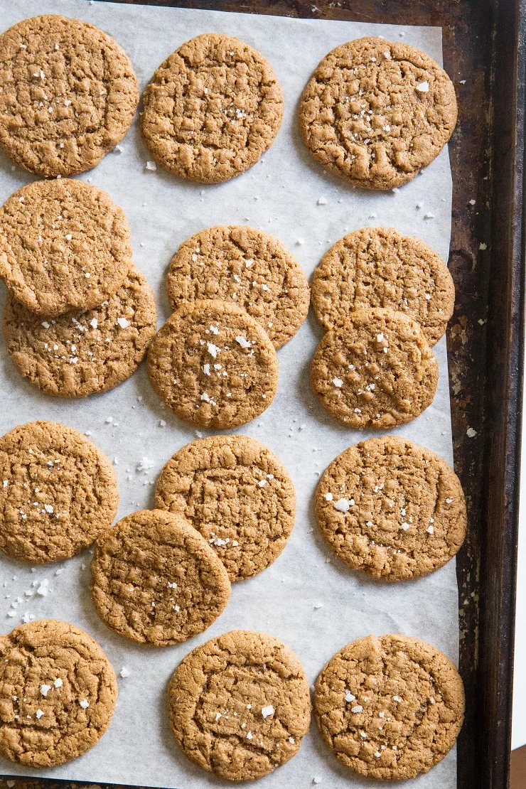 Easy Paleo Almond Butter Cookies made with 4 ingredients - grain-free, dairy-free, refined sugar-free and tasty!
