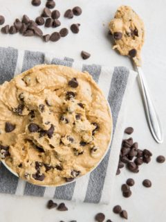 4-Ingredient Keto Peanut Butter Edible Cookie Dough comes together in 5 minutes for an egg-free cookie dough that is ready to eat!