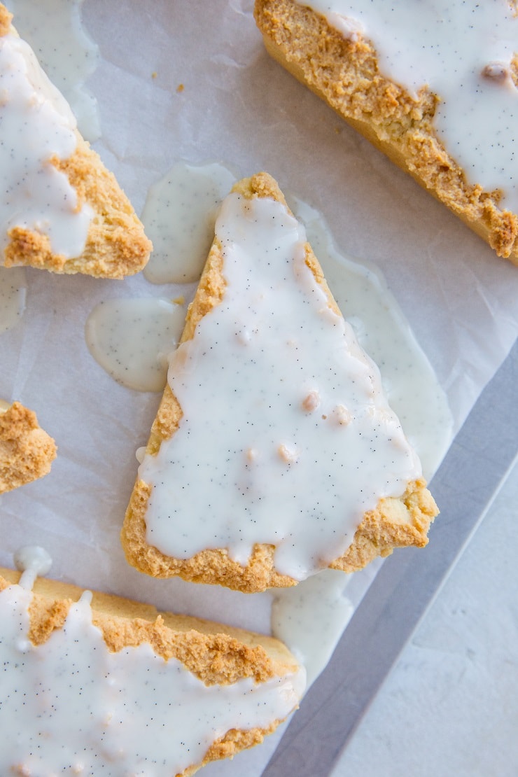 7-Ingredient Keto Vanilla Bean Scones made grain-free, dairy-free and delicious!