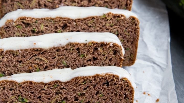 Keto Zucchini Bread made with coconut flour or almond flour. Two versions of low-carb zucchini bread right here!