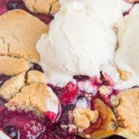 Low-Carb Mixed Berry Cobbler - grain-free, sugar-free, gluten-free and incredibly easy to make!