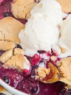 Low-Carb Mixed Berry Cobbler - grain-free, sugar-free, gluten-free and incredibly easy to make!