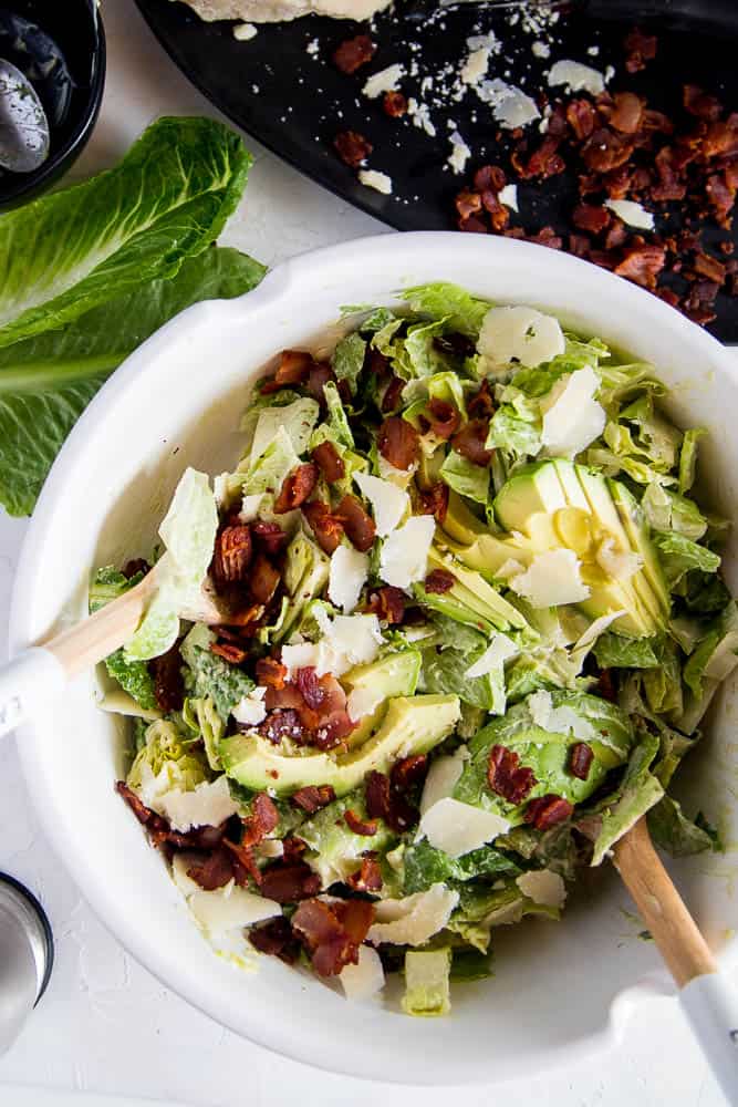 Avocado Bacon Parmesan Salad