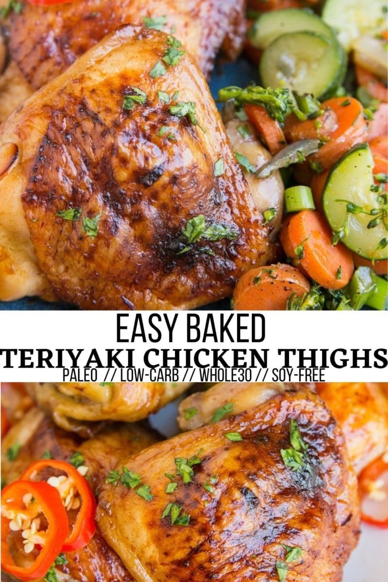 Easy Baked Teriyaki Chicken Thighs - paleo, whole30, keto, low-carb, easy to make and absolutely delicious!