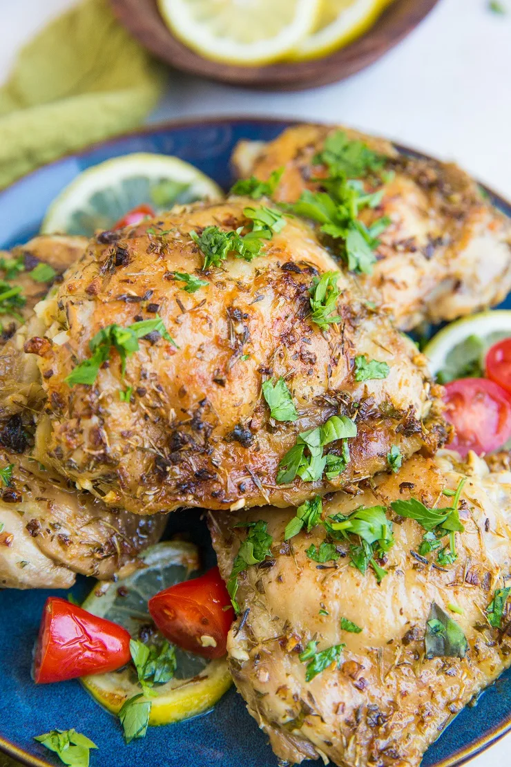 Greek Chicken Recipe with an easy marinade. Quick, simple, absolutely delicious!