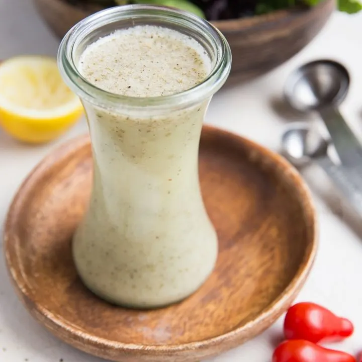 Easy Homemade Italian Salad Dressing with basic pantry ingredients. This simple recipe only takes a few minutes to make!