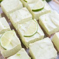 Keto Key Lime Pie bars made sugar-free, vegan, dairy-free, and grain-free. A delicious low-carb summer no-bake dessert recipe!