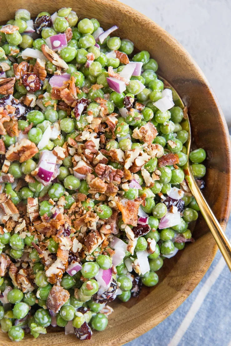 Pea Salad with Bacon (Mayo-Free) image