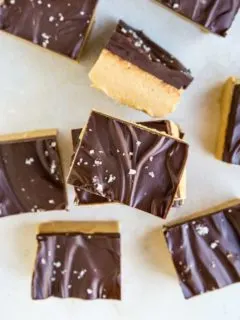 No-Bake Keto Peanut Butter Bars made with 5 basic ingredients. Grain-free and sugar-free