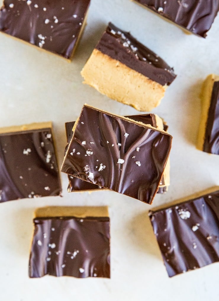 No-Bake Keto Peanut Butter Bars made with 5 basic ingredients. Grain-free and sugar-free