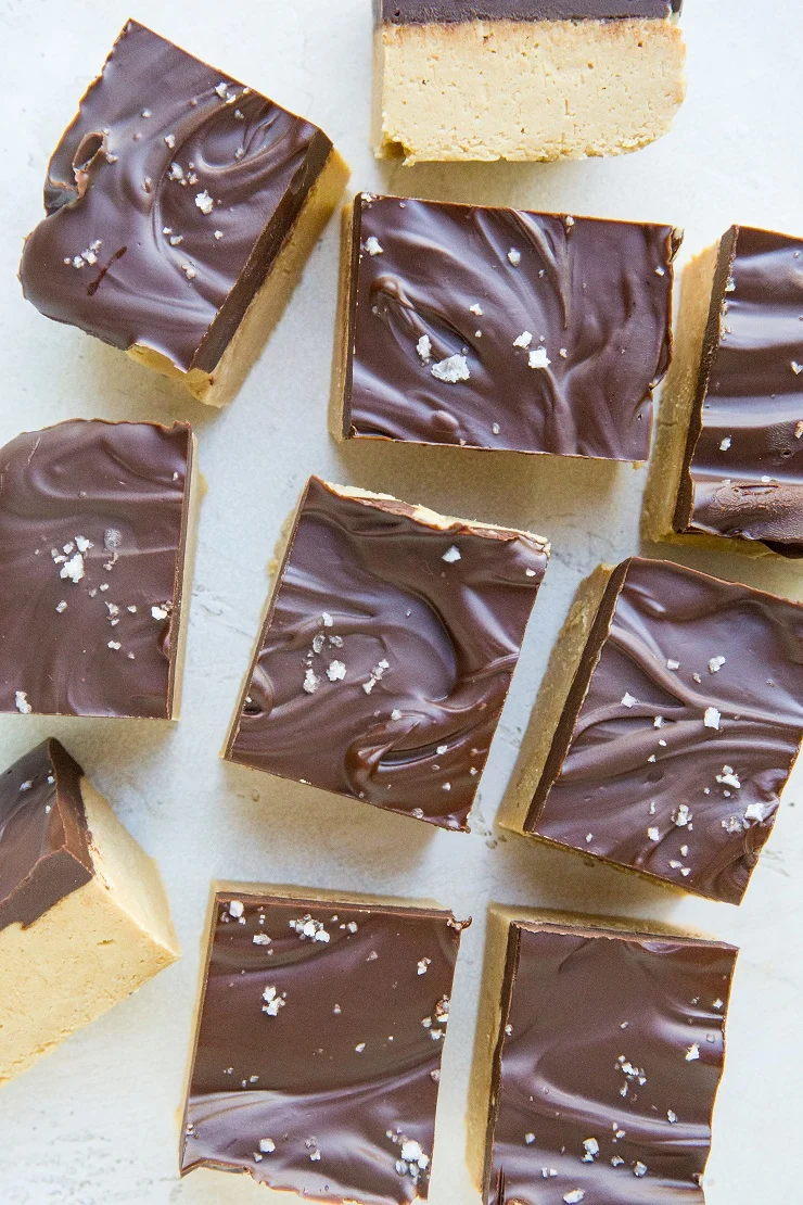 No-Bake Chocolate Peanut Butter Bars - grain-free, keto, sugar-free, low-carb and delicious