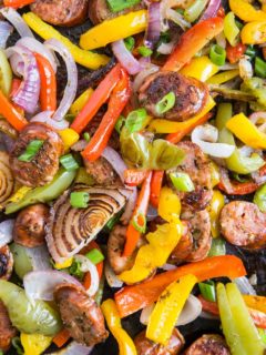 30-Minute Sausage and Peppers - quite possibly the easiest meal you'll ever make! Italian sausage, onions, bell peppers, and dried herbs make this simple meal absolutely incredible.