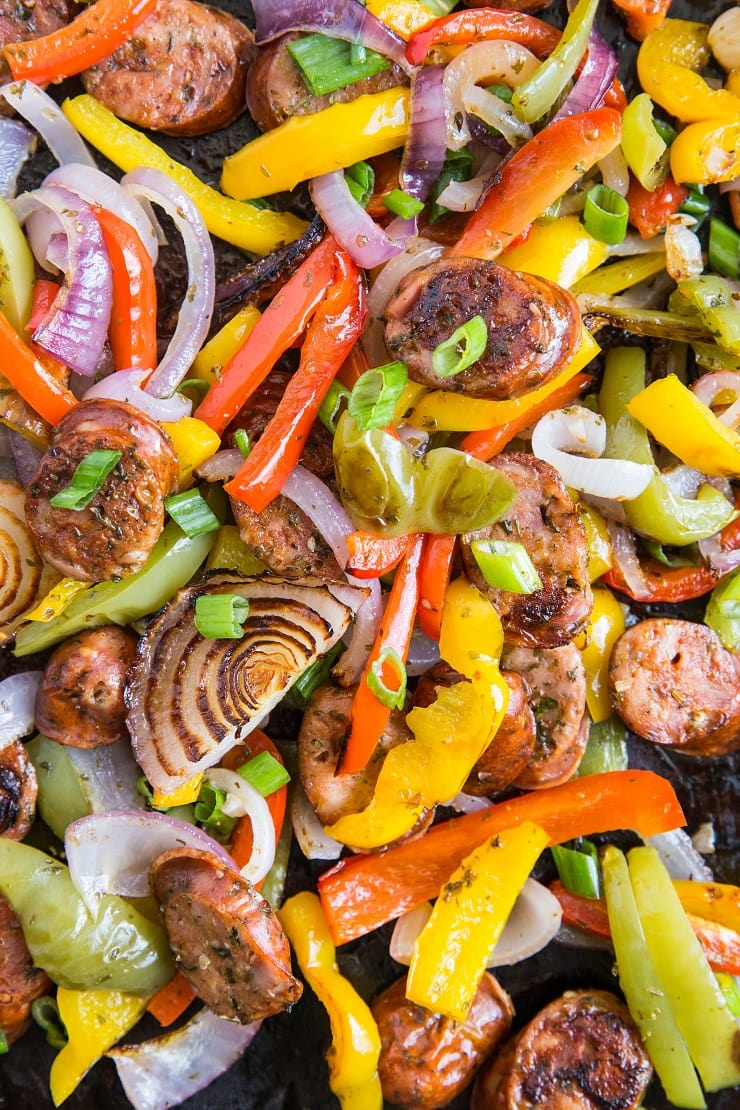 30-Minute Sausage and Peppers - quite possibly the easiest meal you'll ever make! Italian sausage, onions, bell peppers, and dried herbs make this simple meal absolutely incredible.
