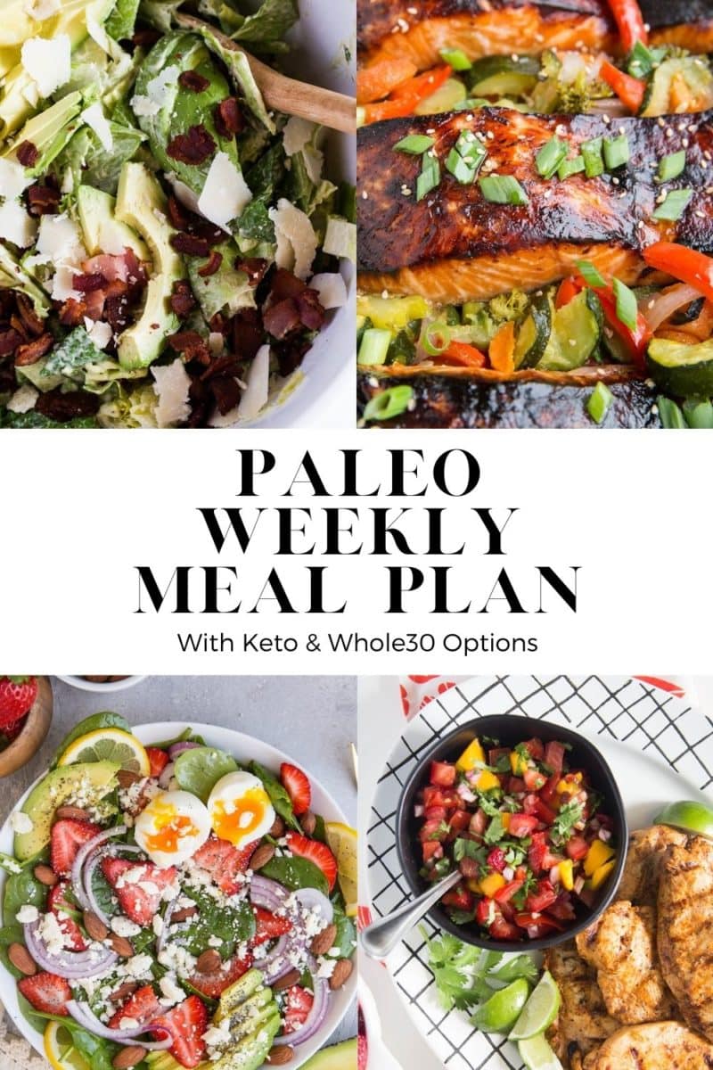 Paleo Weekly Meal Plan with keto and low-carb options. This simple meal plan is big on flavor and nutrients!