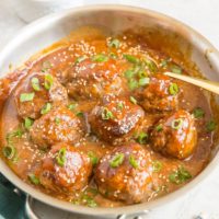 Healthy Sweet and Sour Meatballs made gluten-free, soy-free and refined sugar-free. This easy Asian-inspired meatball recipe is an incredible entrée or appetizer!