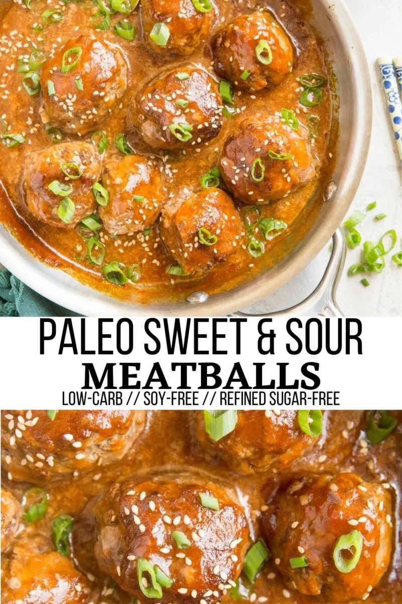 Paleo Sweet and Sour Meatballs made soy-free, refined sugar-free and healthy! This easy recipe can be served as a main entrée or appetizer. Wow your friends and family with these incredible meatballs!