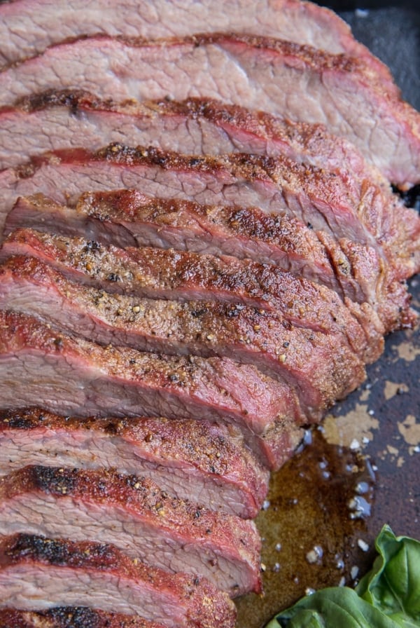 Smoked Tri Tip Recipe - an easy, amazing goof-proof smoked tri tip recipe including how to dry brine meat for the best result. Everything you need to know about smoking tri tip!