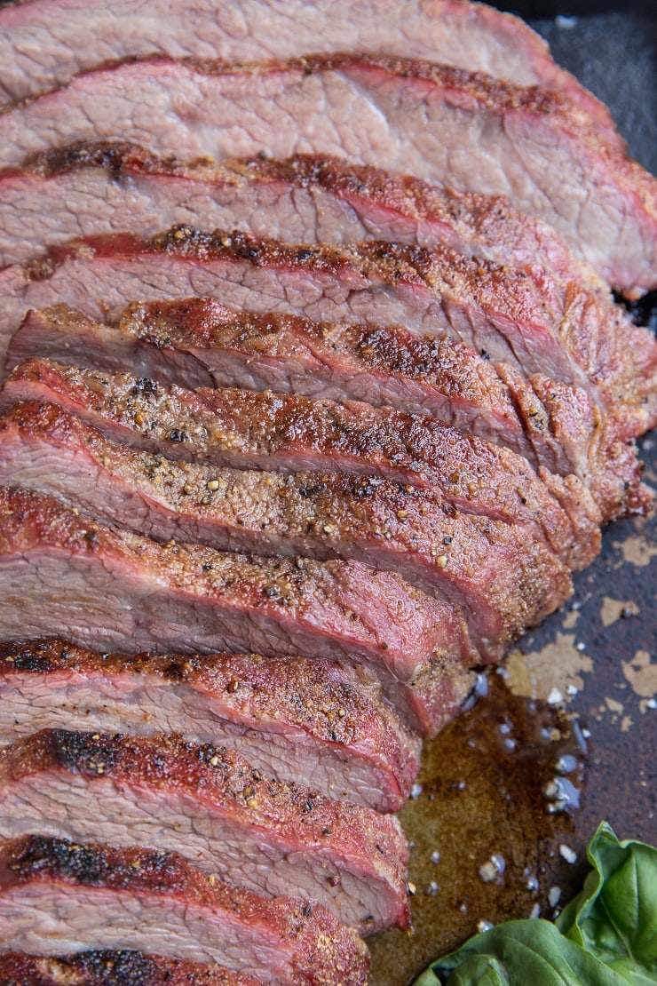 Smoked Tri Tip Recipe - an easy, amazing goof-proof smoked tri tip recipe including how to dry brine meat for the best result. Everything you need to know about smoking tri tip!