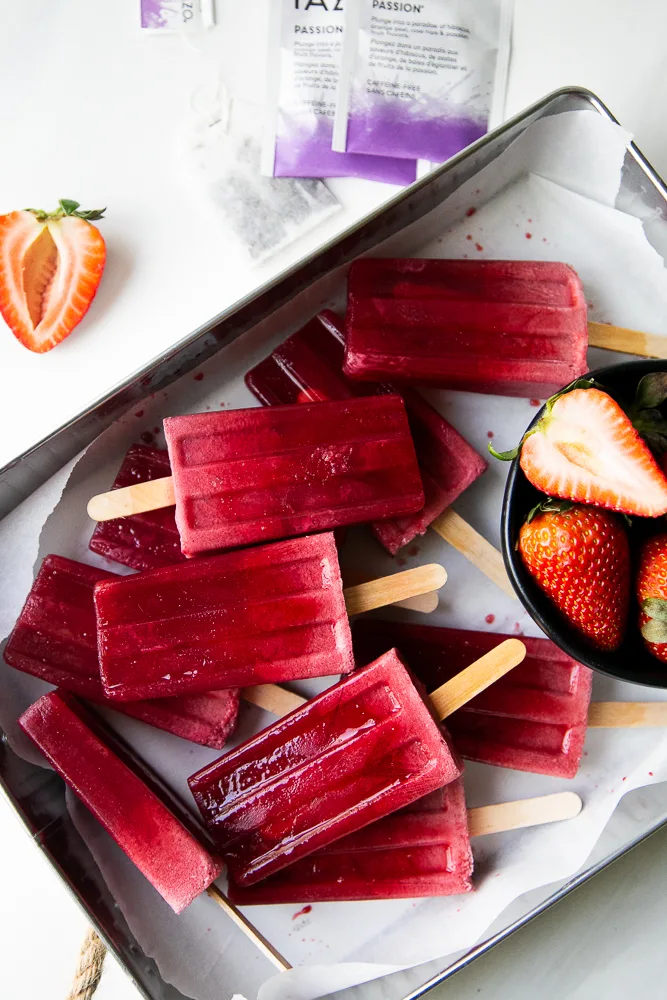 Pink Drink Popsicles - a healthier dessert recipe with all natural ingredients