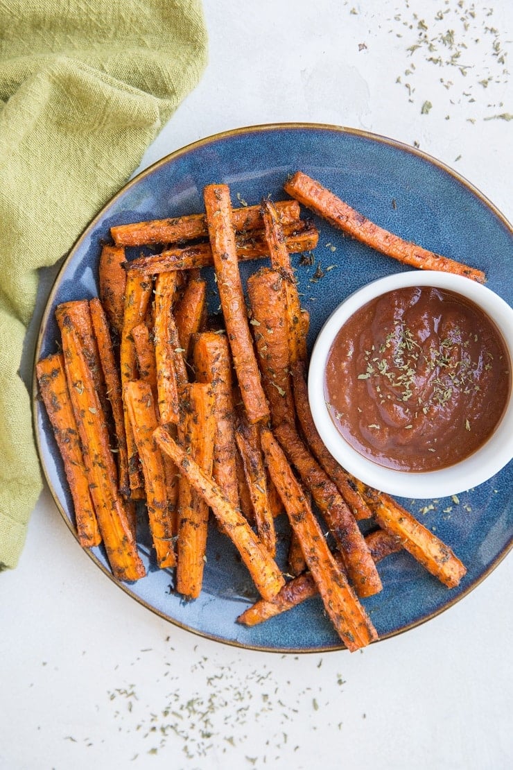 Baked Carrot Fries are quick and easy to prepare and make for a healthy side dish to any main entrée.