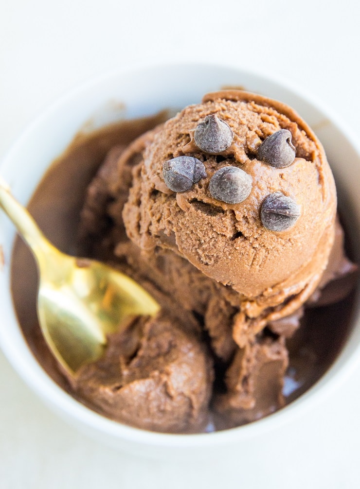 Chocolate Banana Ice Cream (No Ice Cream Maker Needed)