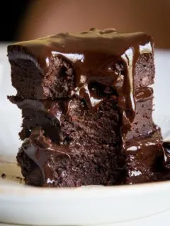 Death by Chocolate Keto Brownies - triple chocolate fudge brownies made sugar-free, keto friendly, low-carb, grain-free, moist, decadent and delicious!