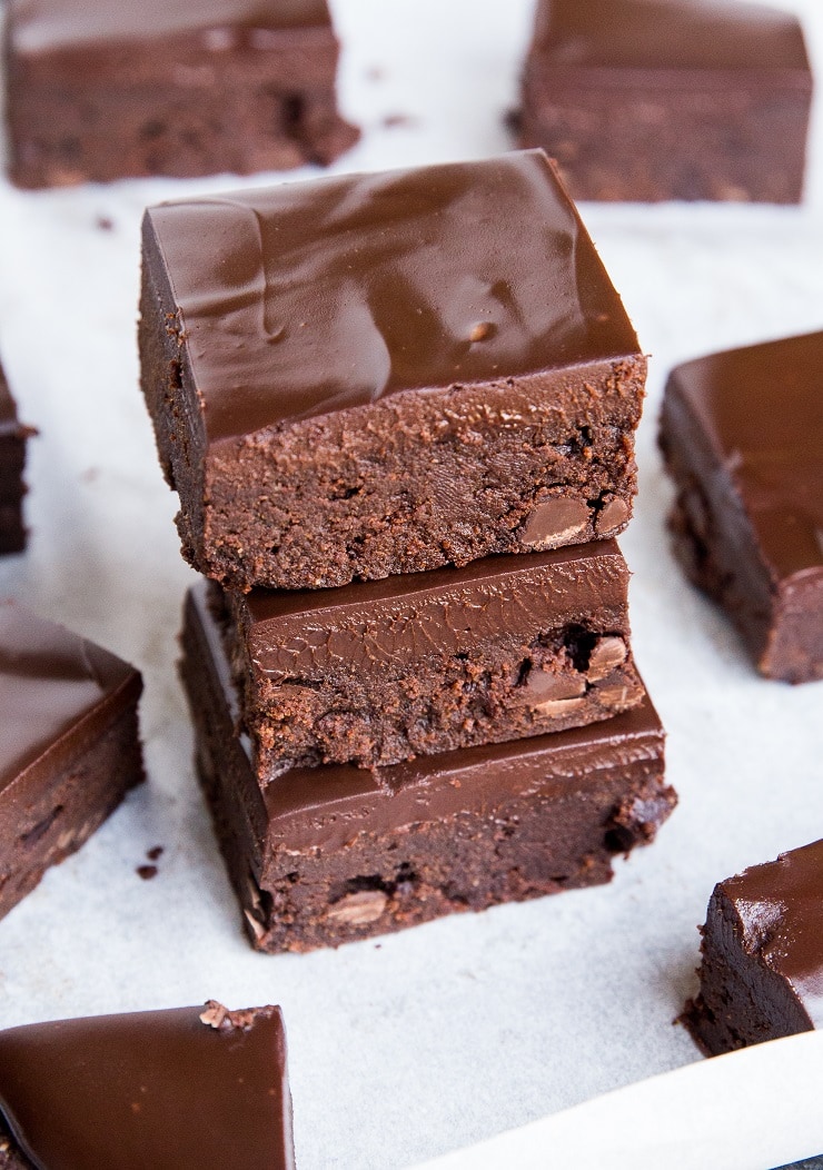 Death by Chocolate Keto Fudge Brownies made grain-free, sugar-free and absolutely divine!
