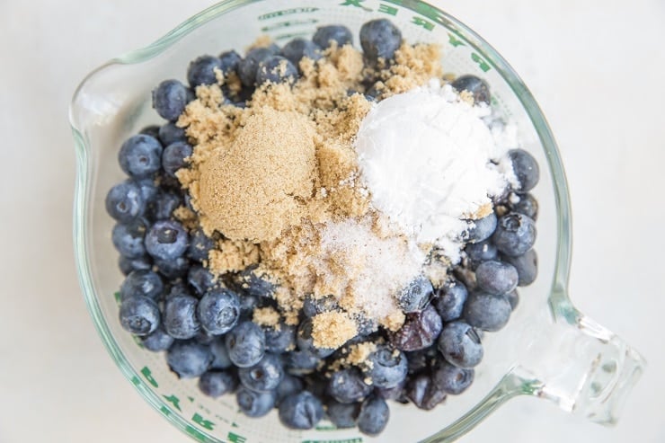 Ingredients for the blueberry filling