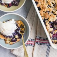 6-Ingredient Keto Blueberry Crumble - an easy crumble recipe that is grain-free, dairy-free, and sugar-free