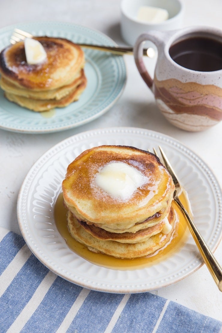 Grain-Free Keto Coconut Flour Pancakes - delicious, fluffy, and low-carb pancakes